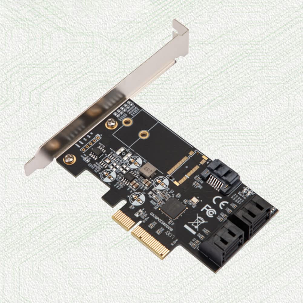 PCIe a 5 porte SATA3.0 6G scheda controller PCIe 3.0 X4 JMB585 scheda di espansione con staffa bassa