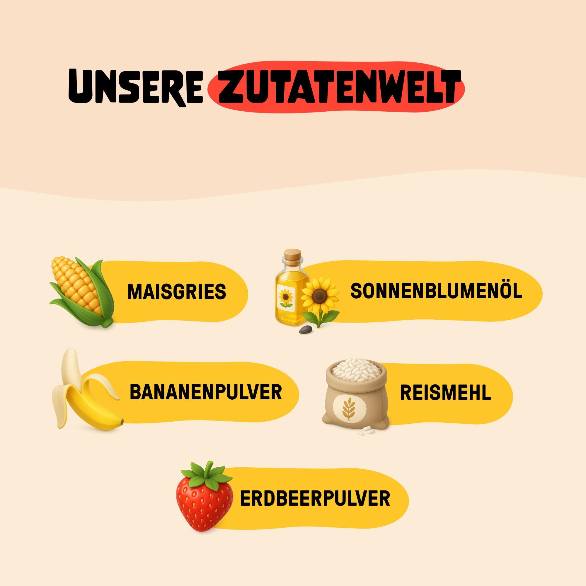 KRÜMEL Bio Kids Pops Erdbeer-Banane - Luftig gepuffter Bio-Snack für Kinder - Ohne Zuckerzusatz - Mit Vitamin B1 - Vegan - Aus Mais & Reis - 83 kcal pro Portion (8 x 20g)