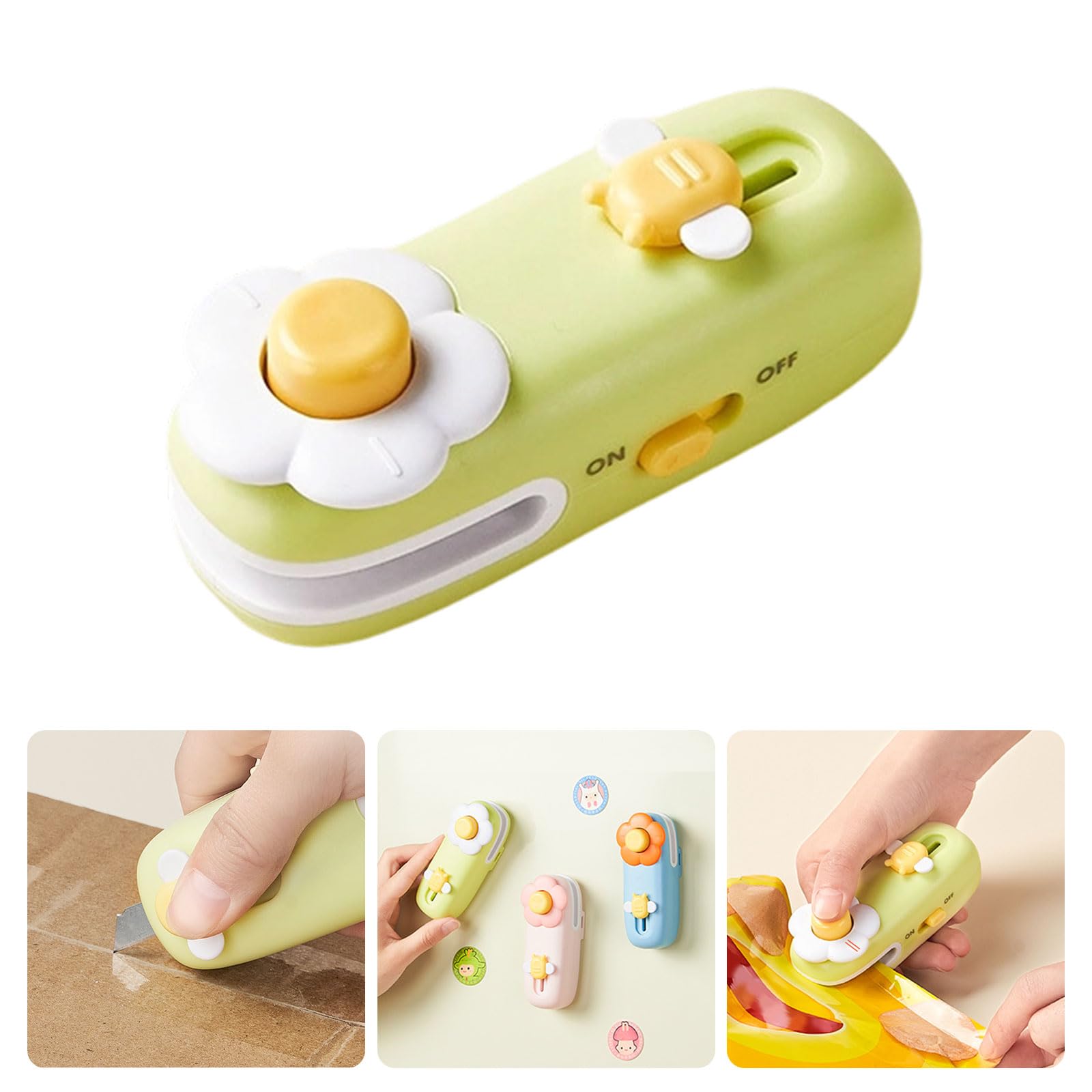 PakaLife 2025 New Mini Bag Sealer and Cutter, 2-in-1 Heat Sealer for Chip Bags, Portable Vacuum Bag Sealer Heat Seal, Compact Mini Heat Sealer Machine for Snacks, Plastic Bag Resealer (Green)