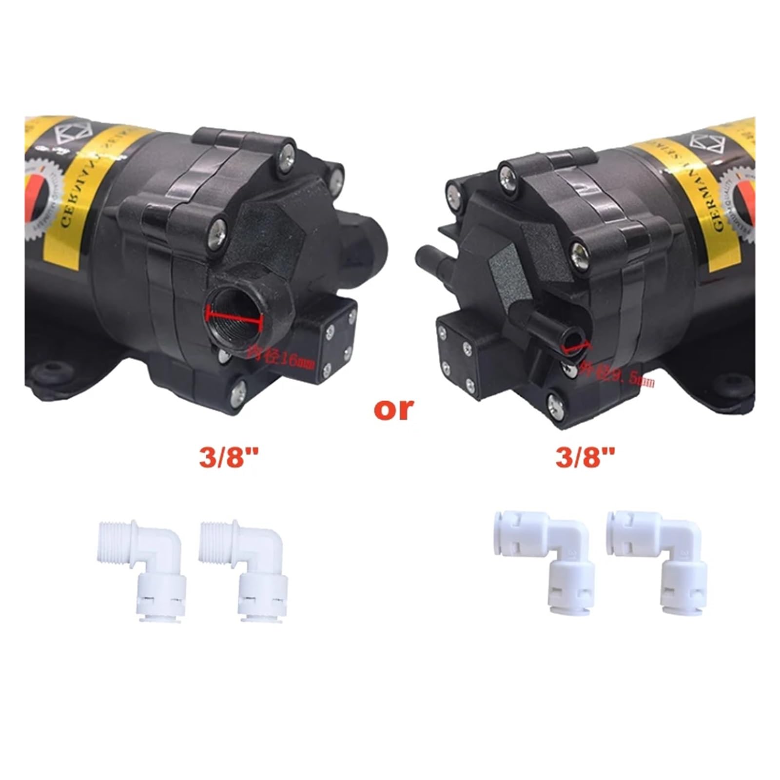 Bomba de refuerzo diafragma 400 W, bomba alta presión 24 V, adaptador corriente, piezas purificador agua for sistema ósmosis inversa for acuario