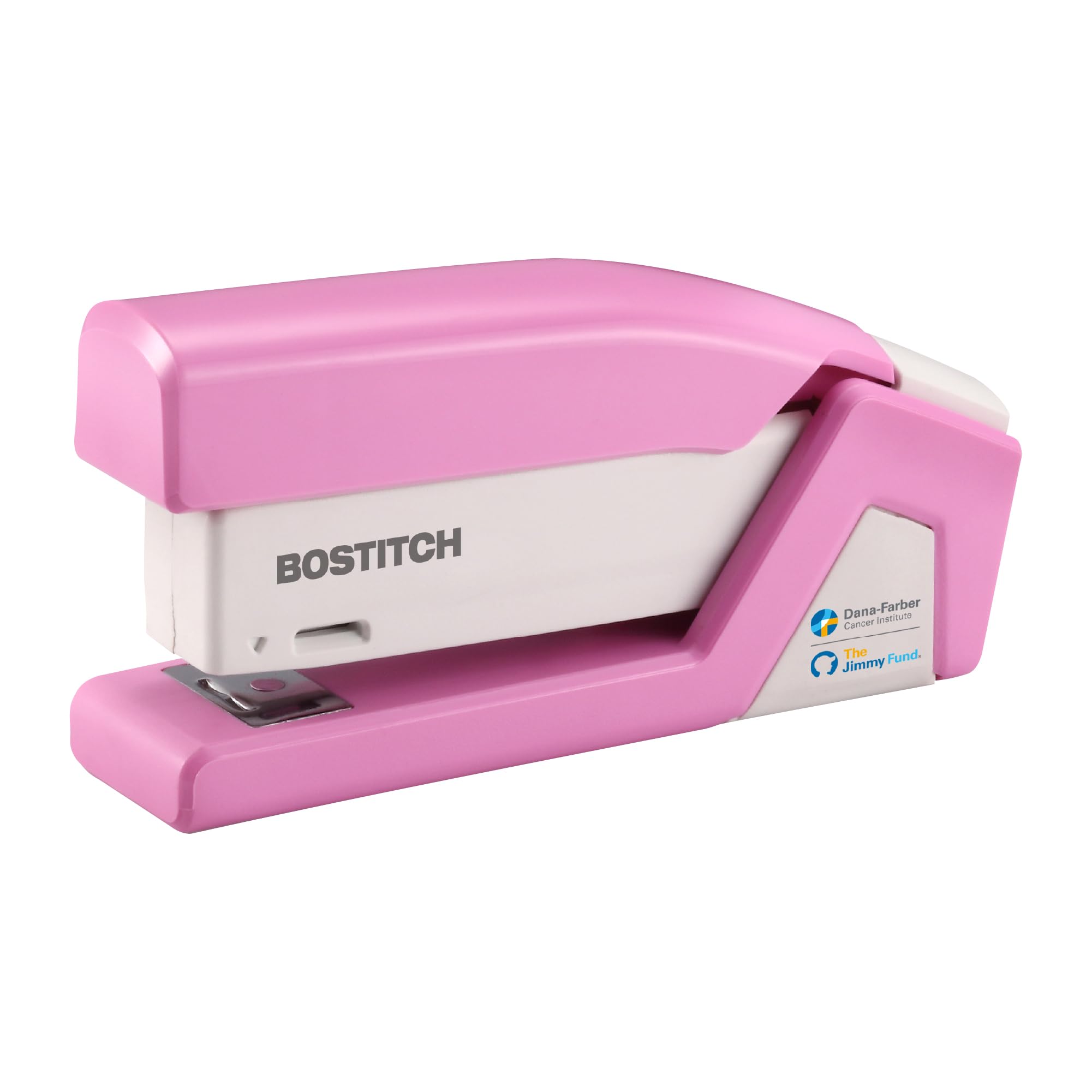 Bostitch Office InCourage Spring-Powered Compact Stapler, BCA Pink (1588), plastic-half strip