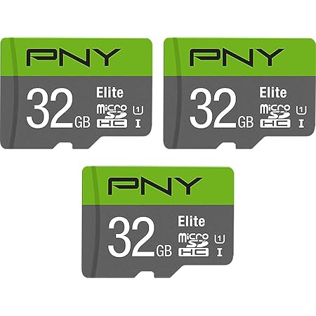 PNY 32GB Elite Class 10 U1 MicroSDHC Flash Memory Card 3-Pack, 32GB 3-Pack