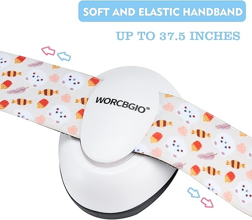 Miniatura 4 de WORCBGIO Auriculares de protección de oídos para bebés con diadema elástica ajustable y cómodas orejeras blancas para bebés que ayudan a dormir bien