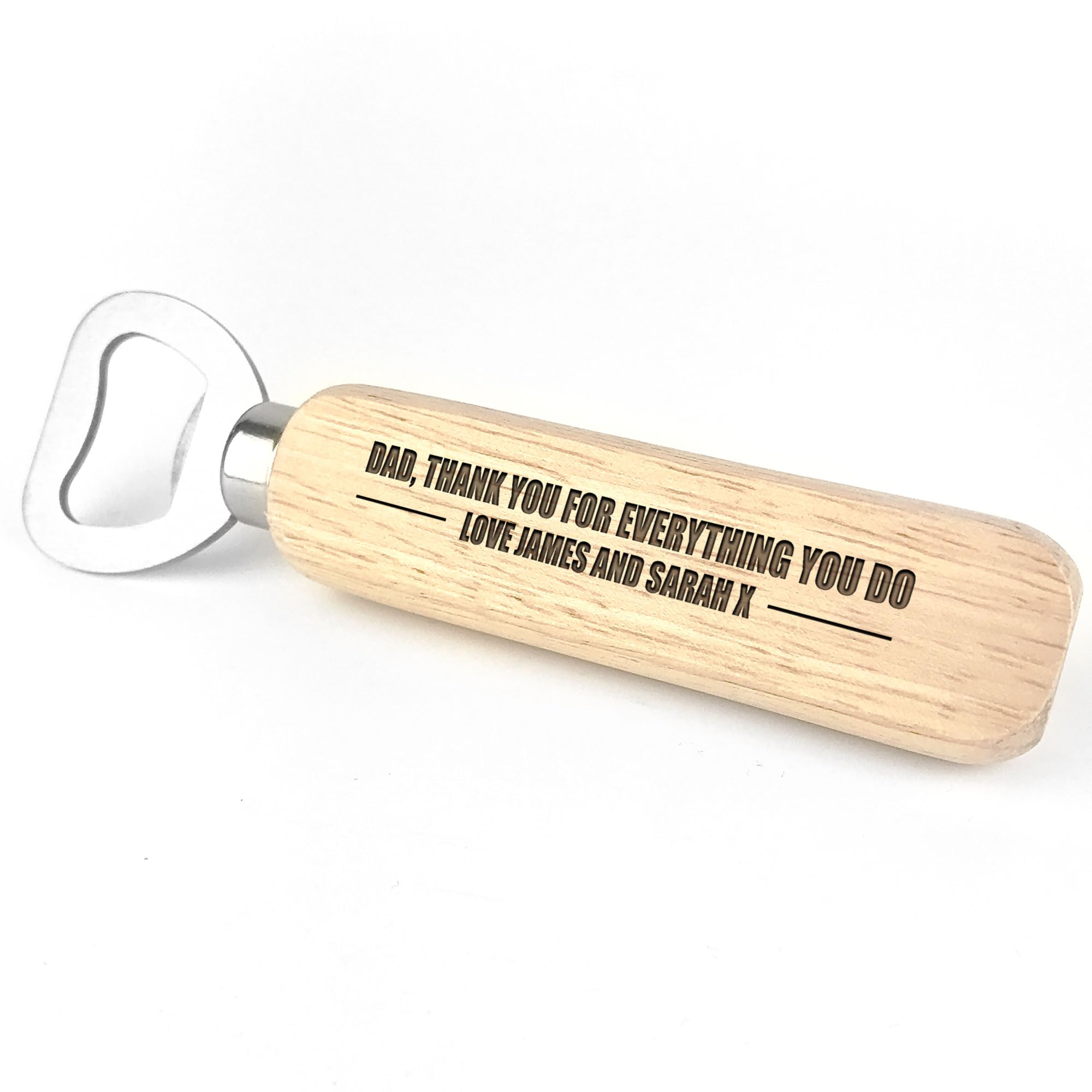 Personalised Wooden Bottle Opener Dad Daddy Gift for Him Birthday Fathers Day Gift