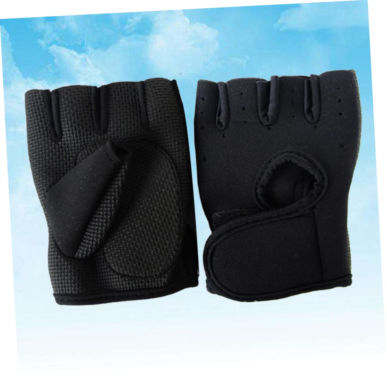 POPETPOP Outdoor Half Finger Cycling Gloves Antiskid Breathable Fitness Gloves for Weightlifting Gym and Sports XL Black for Cycling and Training Activities