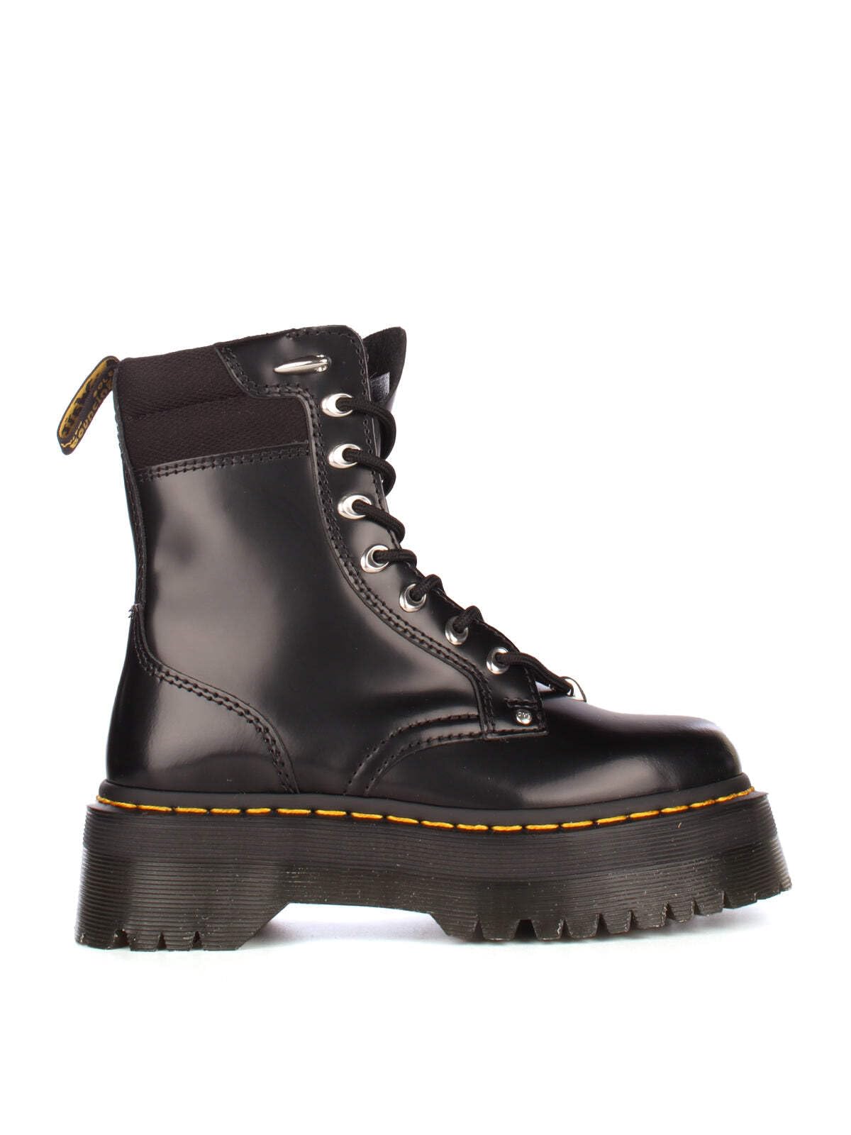 DR MARTENS 8 Eye Boot, Anfibi Unisex-​Adulto, Black Buttero & Black 100% Recycled da PK Mesh, 39 EU