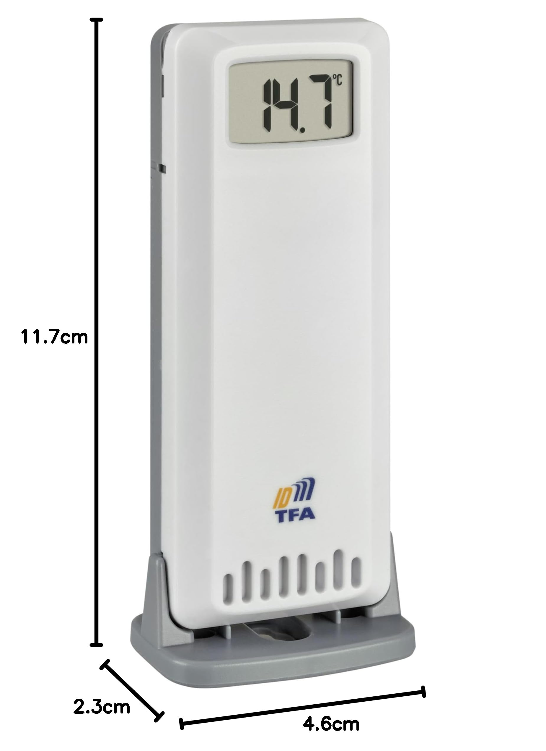 TFA Dostmann TFA-ID Zusatzsender ID-A6 30.3906.02 Temperatur Luftfeuchtigkeit 868 MHz weiß