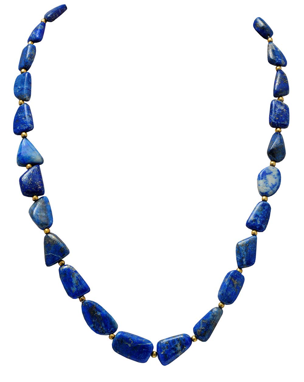 gehna Lapis Lazuli Tumble Bead String with .925 Sterling Silver Elements-picture-19