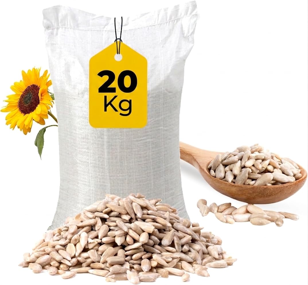 20 Kg Premium Sunflower Heart Seeds Wild Bird Food – High Energy, No Mess Bird Feed