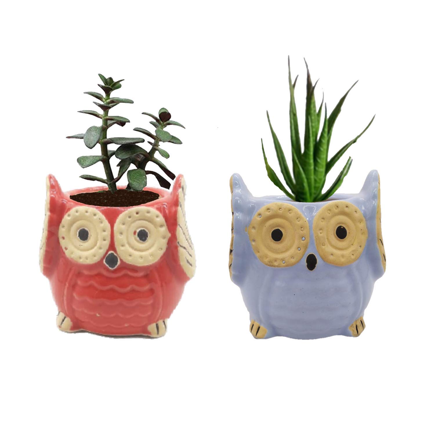 India Meets India Owl Shape Ceramic Flower Pot Planter Pot Indoor Outdoor Planter Handicraft by Awarded Indian Artisan (B085ZKQ3RJ) Amazon Price History, Amazon Price Tracker