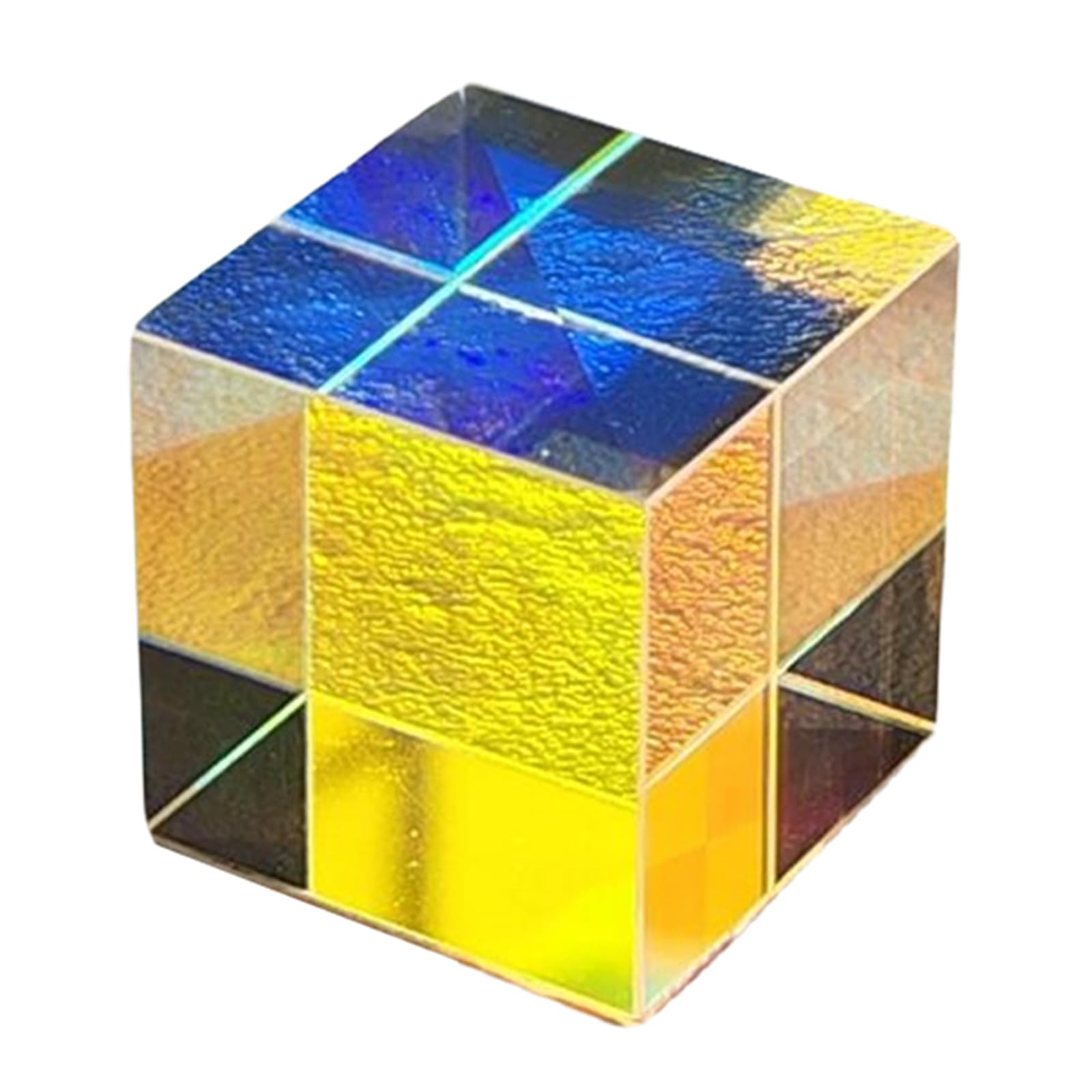 Xagmodshn Sixsided Bright 22X Dichroic Glass X Cubes Optical Table Ornaments Children Toy For Photography Beams Splitting & Decorative Light Display Glass Cubes Optical