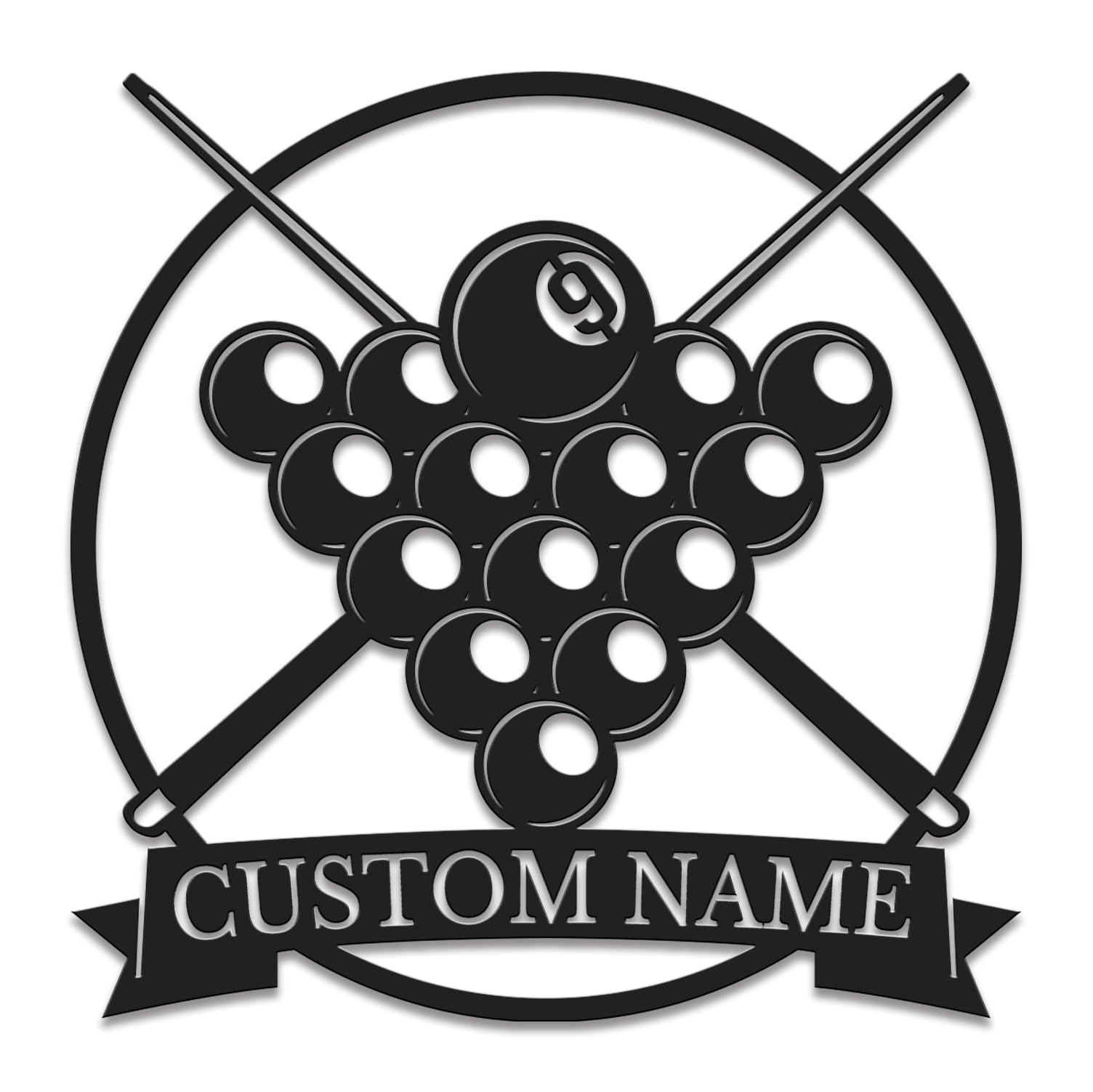 Gewasi Style-5 Personalized Billiard Metal Sign, Custom Pool Room Wall Art, Game Room Decor, Durable Metal Plaque For Billiard Lovers & Home Bars (Style-5)