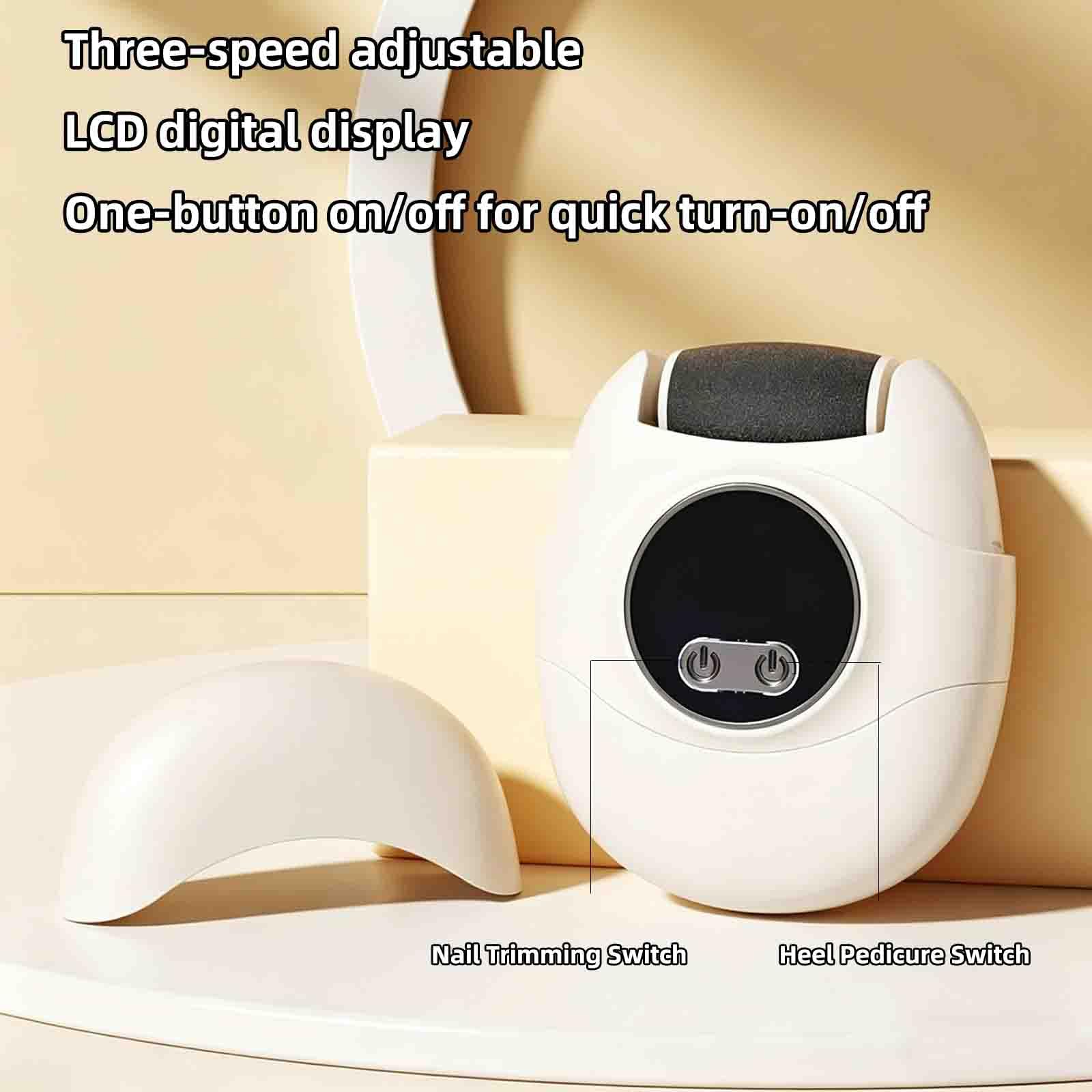 Tagliaunghie Elettrico Automatico Uomo Professionale Taglia Unghie Per Mani Tronchesino Unghie Multifunzionale 2 in 1 Ricaricabile (White,6.5x3.8 x11.5 cm)