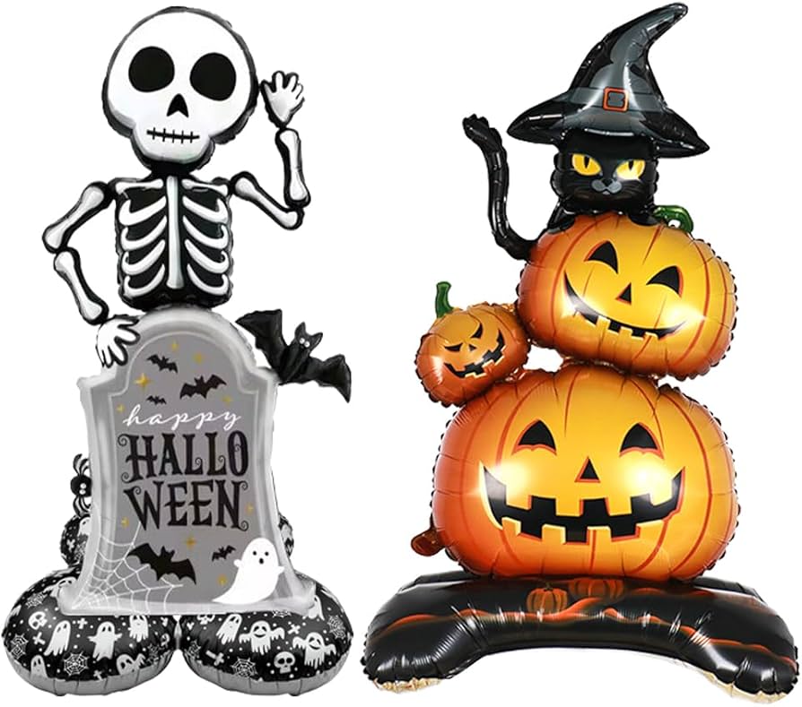 Amazon | ハロウィン バルーン 装飾 2個 高さ約118cm 風船
