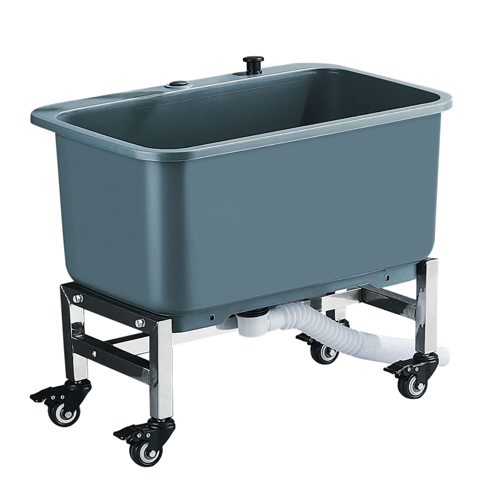 ASerZenith Utility Floor Mop Sink With Deep Basin, Commercial Freestanding Wash Station For Garages, Basements, Restaurant