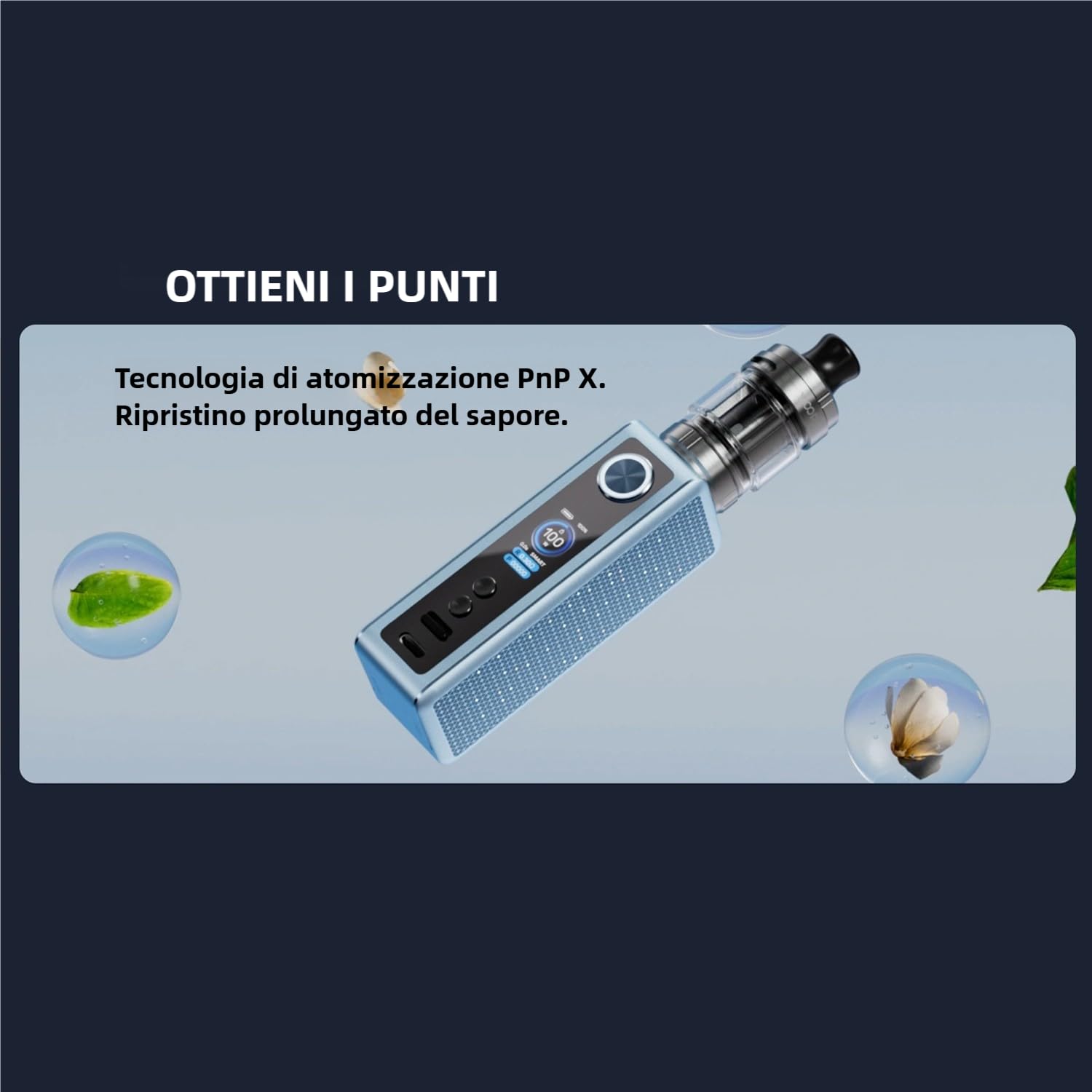 VINCI Spark100 | VOOPOO VINCI Spark100 Pod Kit 5-100 W(Metal Gray) | Batteria singola 18650(non inclusa) - Sigaretta elettronica vaporizzatore - Senza e-liquid, senza nicotina No Nicotine