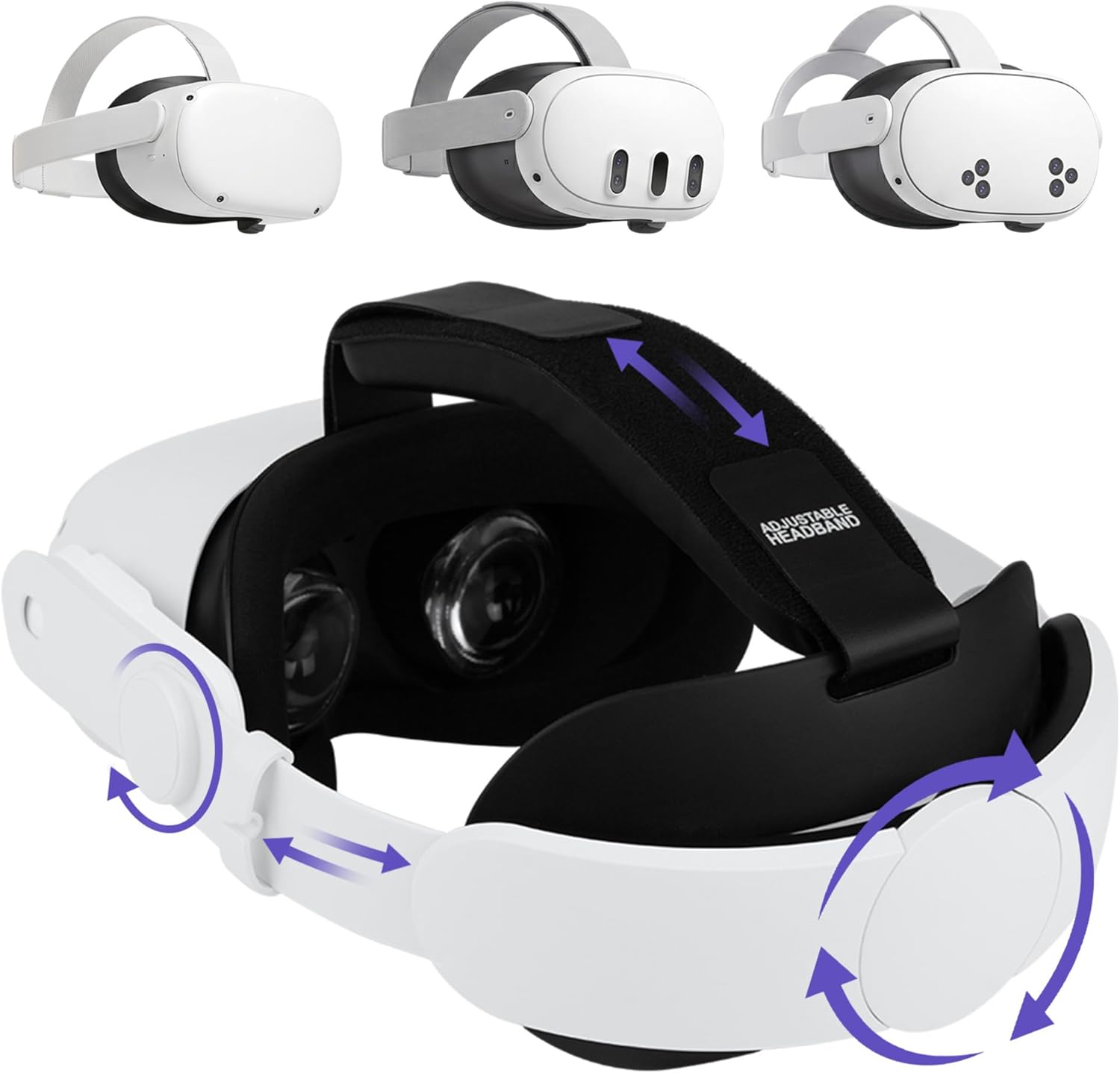 Mcbazel Upgraded Adjustable Head Strap Compatible with Meta Quest 3S / 3/2, Elite Strap Replacement for VR Headset with Flexible Side Straps, Enhanced Comfort & Reduced Facial Pressure Accessories