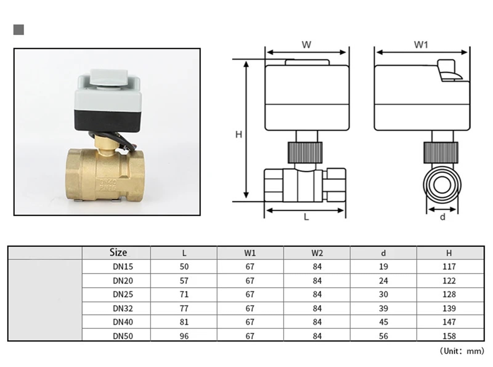 Valvola a sfera in ottone da 1/2" 3/4" 1" Valvola a sfera motorizzata Valvola a sfera di controllo a 2 vie a 3 fili con interruttore manuale(1")