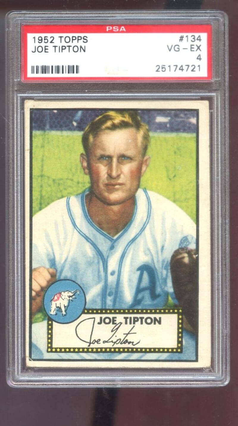1952 Topps #134 Joe Tipton PSA 4 Graded Baseball Card Philadelphia Athletics MLB