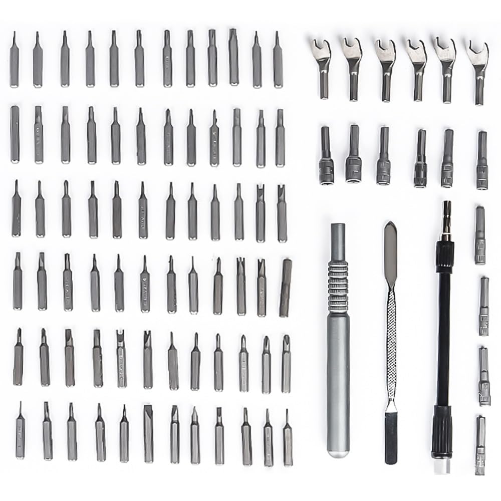 Juego de destornilladores de precisión 91 en 1, kit de herramientas de reparación de precisión electrónica para teléfono, reloj, laptop, PC, consola de juegos, kits de destornilladores de
