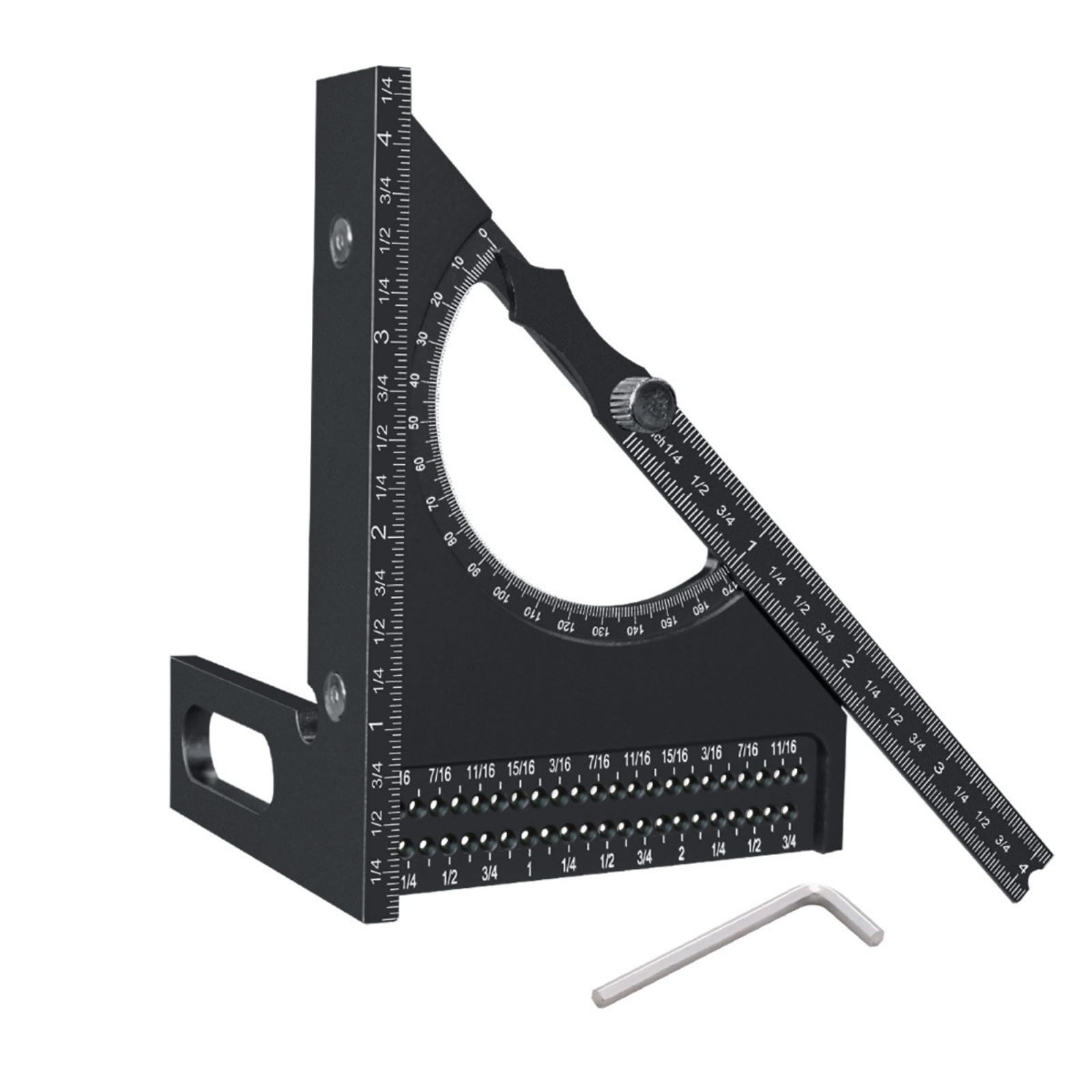 Xjdzineq Multifunctional Adjustable Carpentry Square Protractor Tool for Accurate Woodworking Marking and Layout Tasks Accuracy Woodworking Measuring Tool
