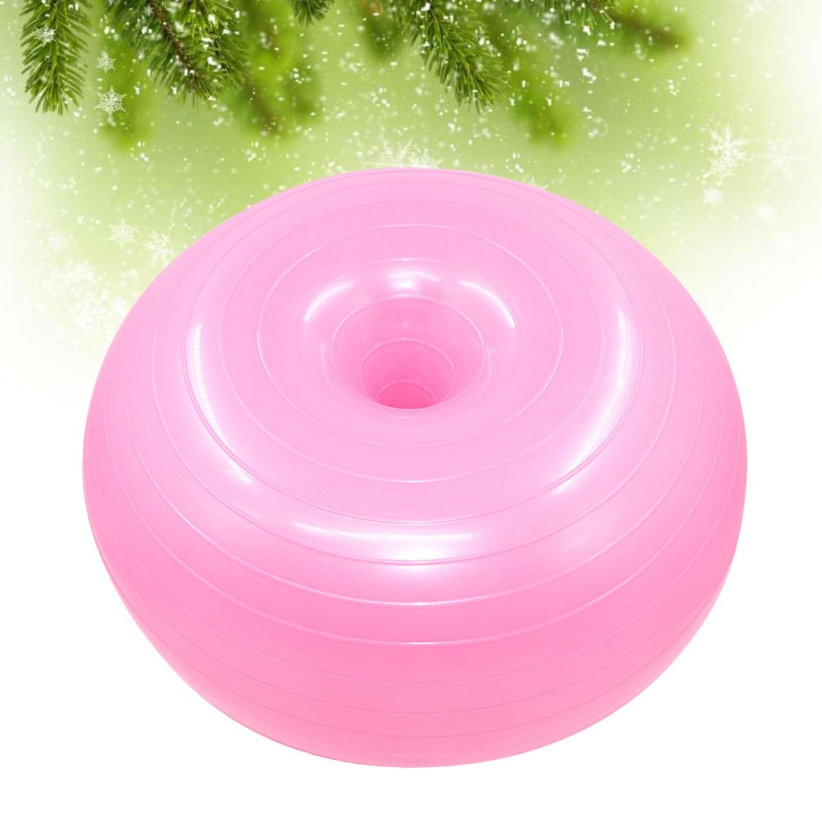 FOMIYES Donut Förmiger Gymnastikball 50cm aus Robustem PVC rutschfest für Yoga und Physiotherapie Inklusive Luftpumpe für Effektives Balance und Krafttraining
