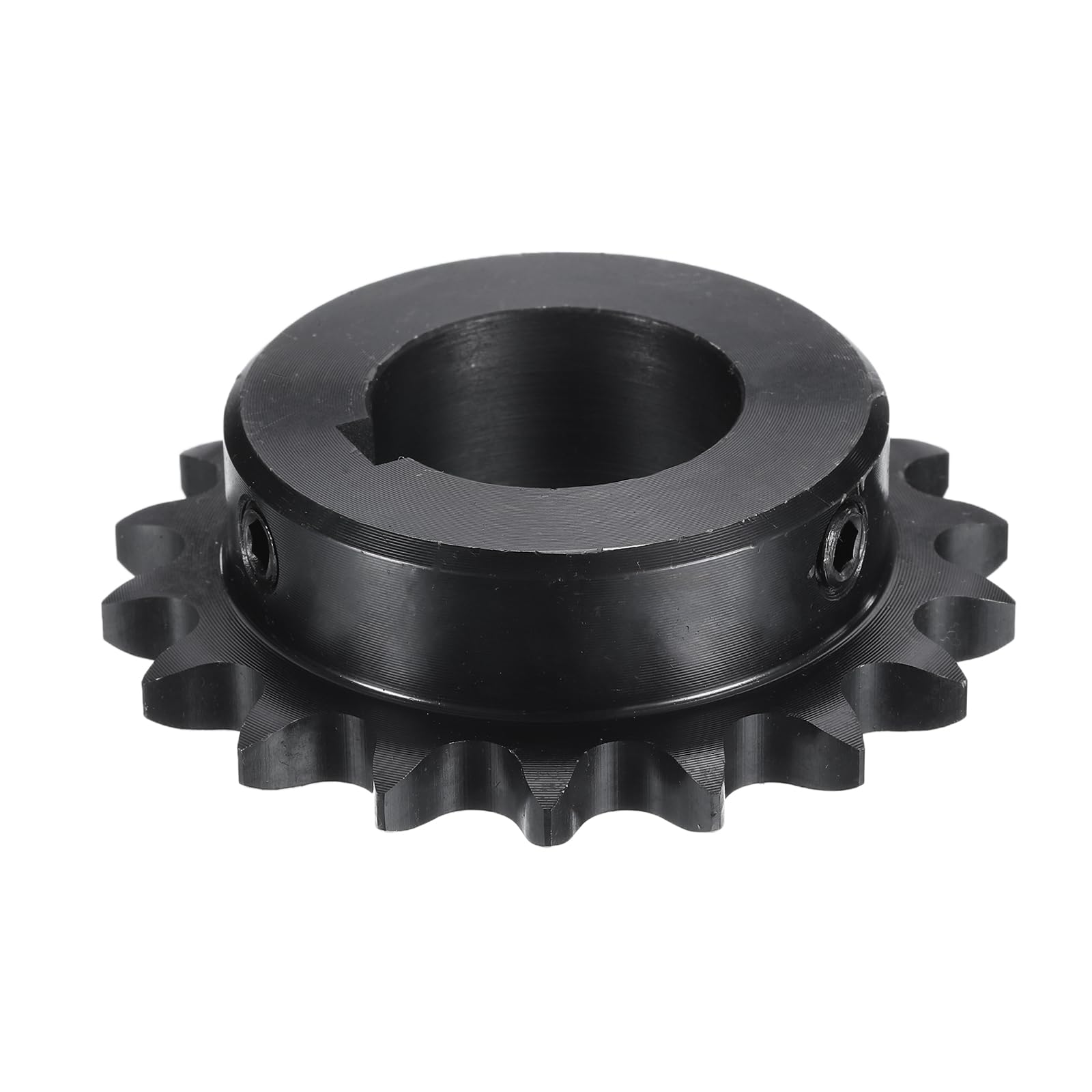 uxcell #40 Chain Roller Sprocket B Type, 1-1/4" Bore 18 Tooth Single Strand Chain Sprocket, Carbon Steel, Keyway with Set Screws