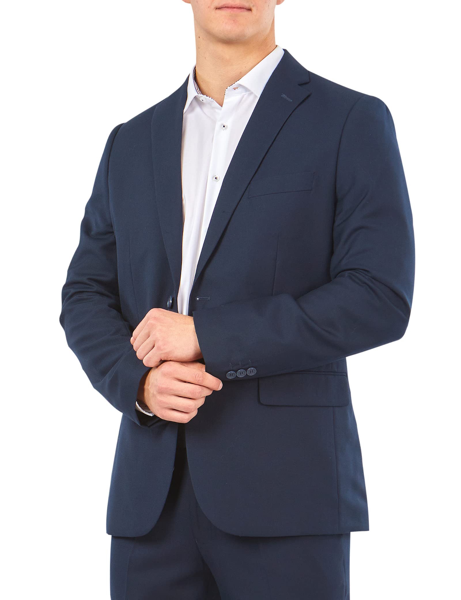 Mill&Tailor Herren Sakko Marine Tony I Schickes Sakko für Männer I Baukasten System I Modern & Sportlich I Jackett für Hochzeit & Business I Herrensakko für kräftige Männer