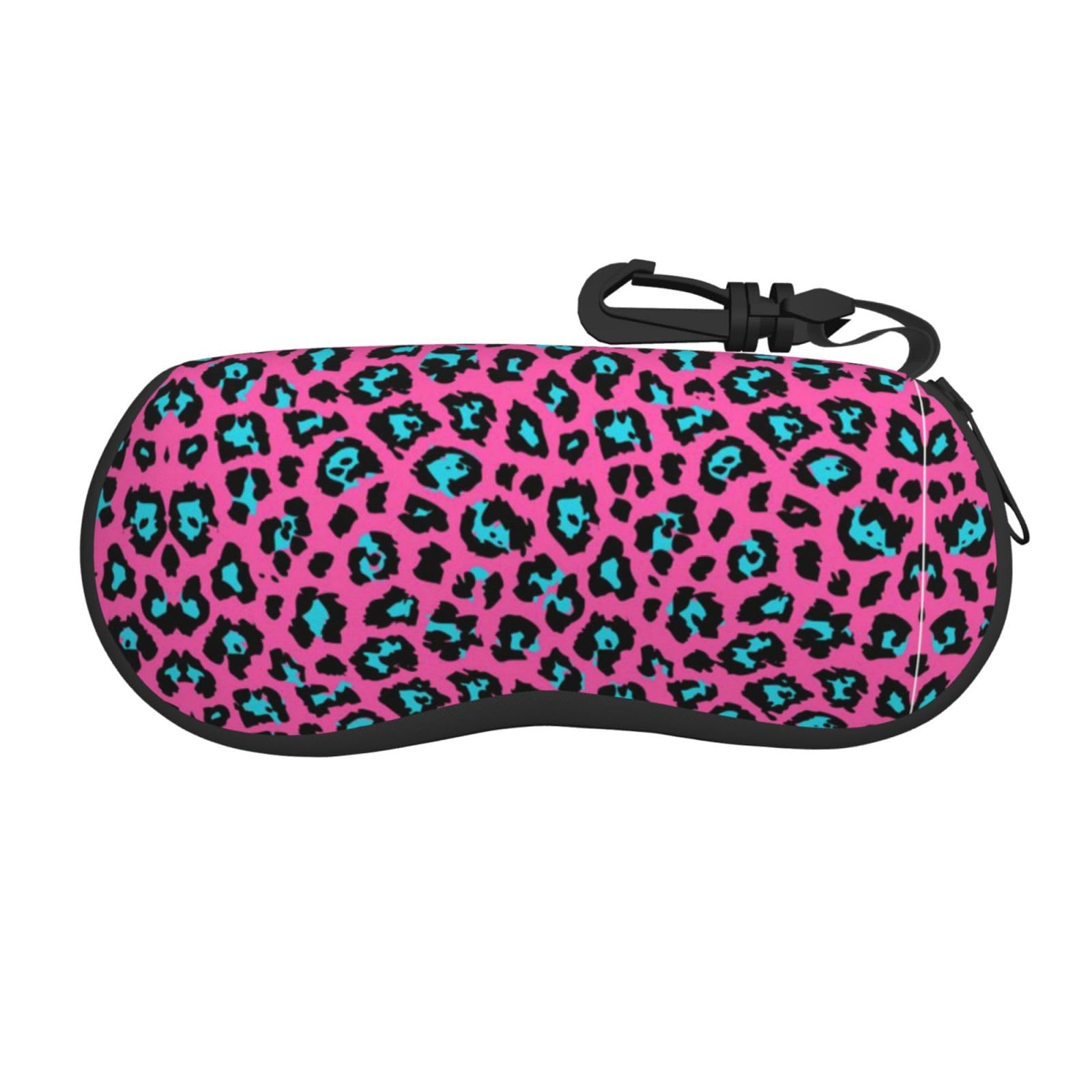 ESASAM Cute Leopard Print Unique Full-Frame Printed Glasses Case â€“ Lightweight & Flexible Chloroprene Rubber Case