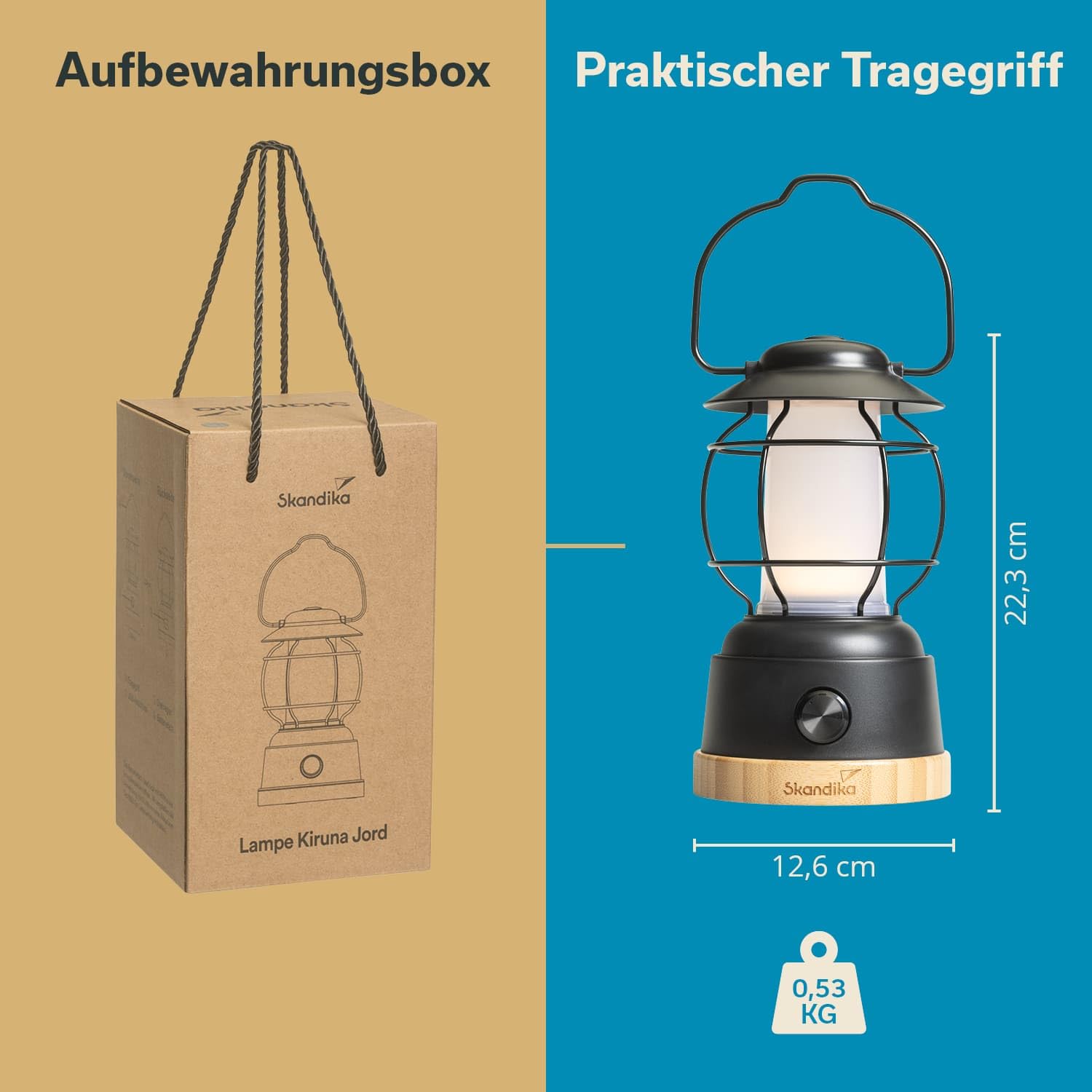 Skandika LED lamp Kiruna | Retro campinglamp met powerbank, traploos dimbaar, draadloos, oplaadbare batterij, oplaadbaar, USB, warm en koel wit, 75u lichttijd (Kiruna groen) [energieklasse E Skandika LED lamp Kiruna | Retro campinglamp met powerbank, traploos dimbaar, draadloos, oplaadbare batterij, oplaadbaar, USB, warm en koel wit, 75u lichttijd (Kiruna groen) [energieklasse E