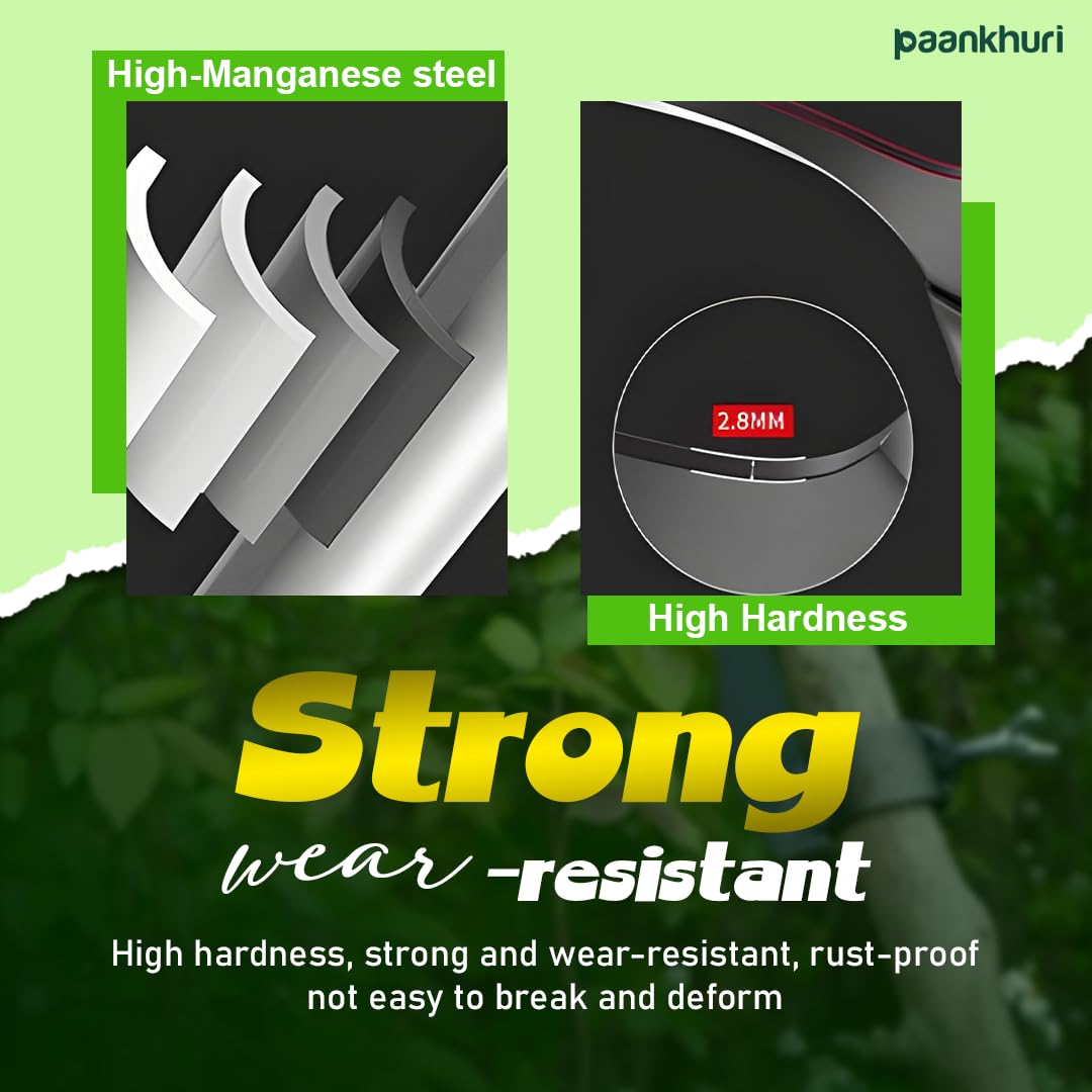 Paankhuri™ Grass Sickle Cutter Head, Manganese Steel Sharp Curved Blade for Grass, Weeds, Harvesting and Gardening, Hand Sickle Cutter, Durable Manual Farming Tool for Cutting and Trimming Plants 1