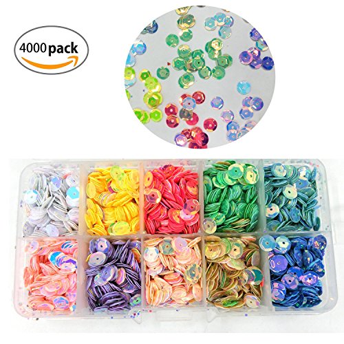 TANGGER 10 Colores Lentejuelas Sueltas Arco Iris Taza