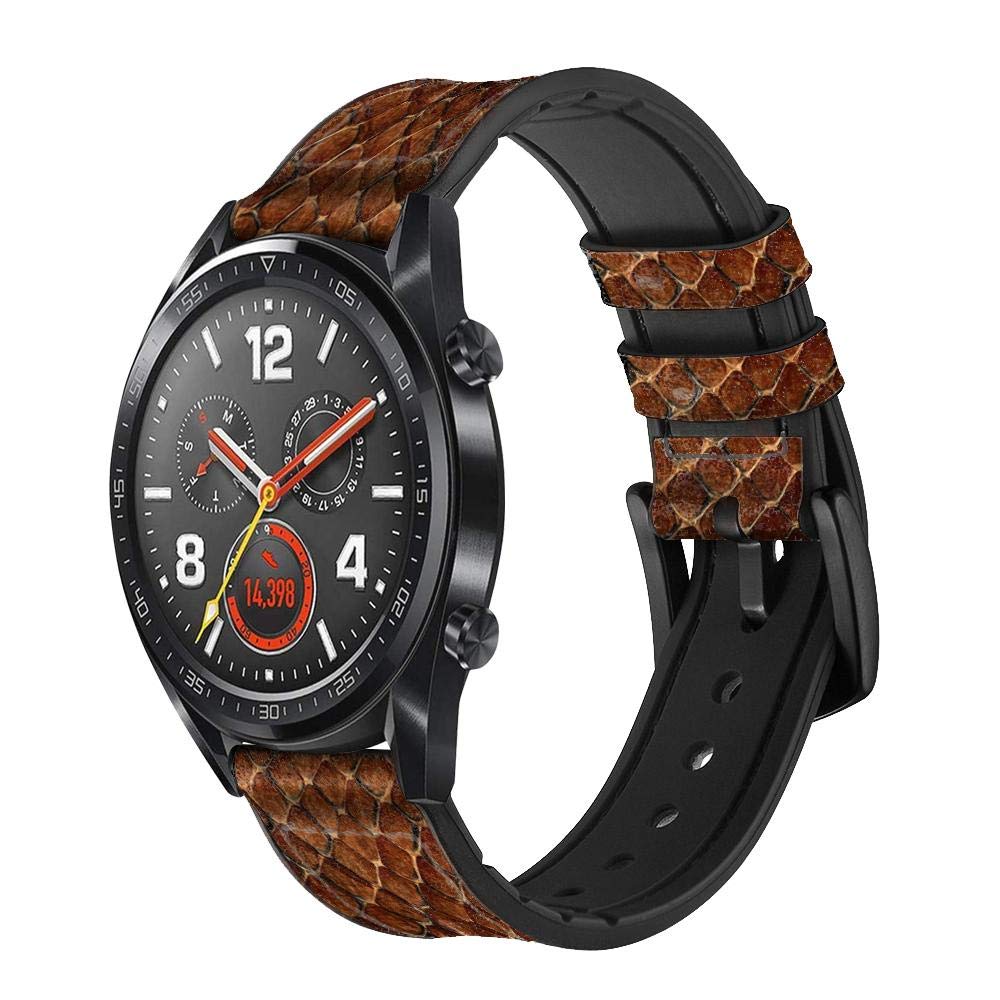 Innovedesire Snake Skin Bracelet de Montre Intelligente en Cuir pour Wristwatch Smartwatch Smart Watch Taille (24mm)