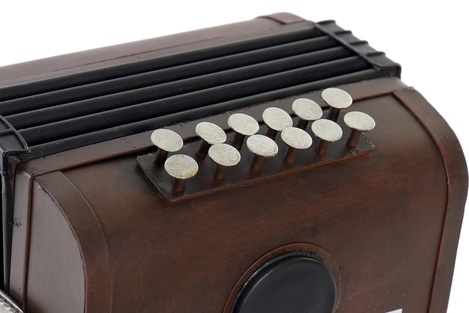 DECORACION METAL 18,5X24X12 ACORDEON BRONCE