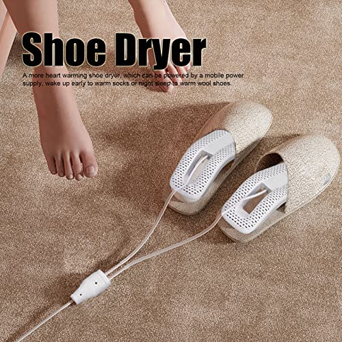 Secador de zapatos eléctrico portátil USB blanco miniatura 3