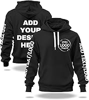 Custom Hoodie for Men & Women: Design Your Own Name, Logo, Photos on Front, Back, Sleeves - Personalized Sweatshirt S-6XL