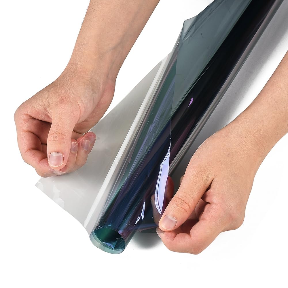 Blueshyhall Auto Tönungsfolie 70% VLT Tiefes Lila, Solarfolie UV-Schutz Autofenster Sichtschutz Wärmeschutz Sonnenschutz Folie für Heckscheibe Seitenfenster Dach Fenster Innen (75 x 300 cm)