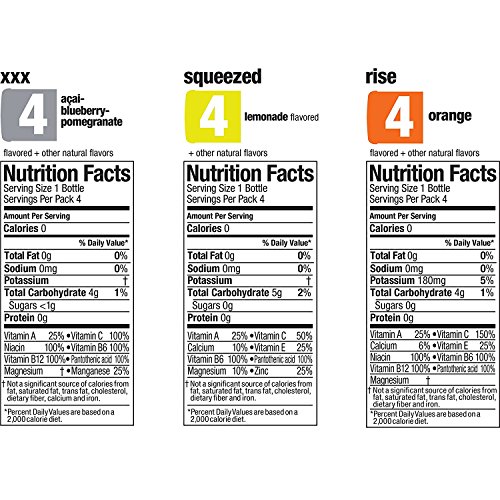 vitaminwater zero, electrolyte enhanced water w/vitamins, variety pack, 20 Fl. Oz, 12 pack