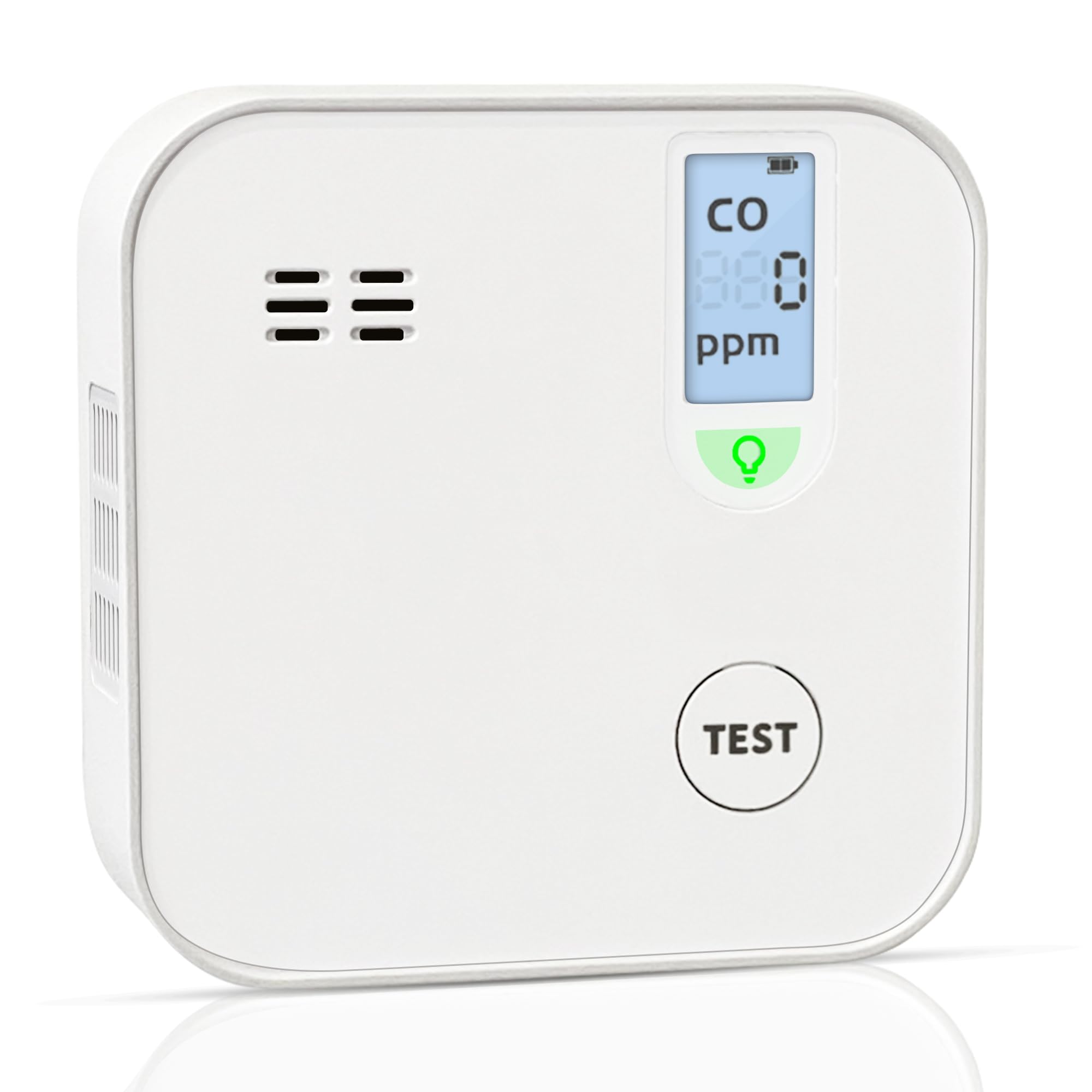 Detecteur Monoxyde Carbone à Pile 10 Ans avec écran LCD numérique, Mini Détecteur Monoxyde de Carbone Portable, Certifié EN50291