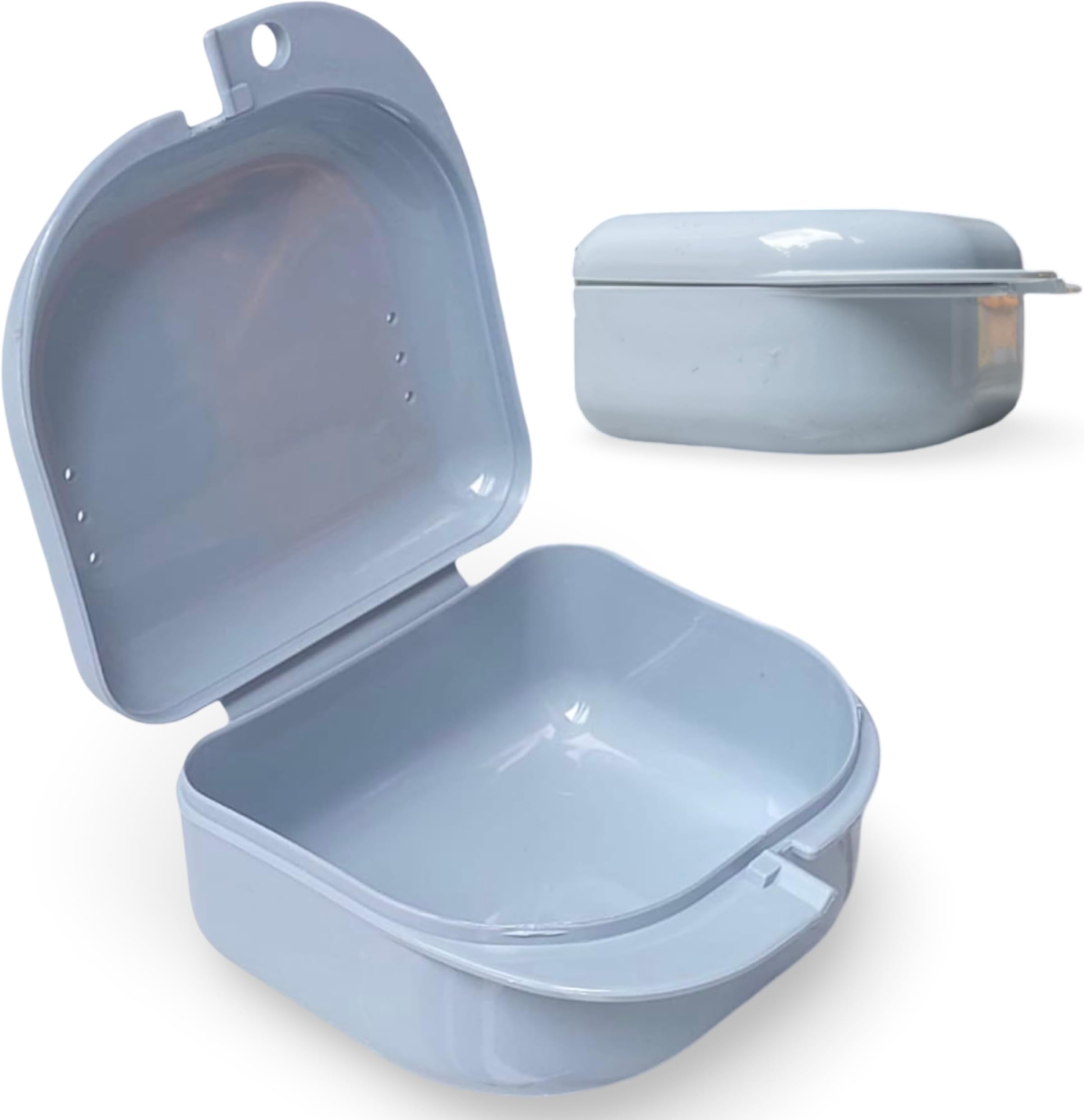 Dual Use Grey Retainer Case and Aligner Carry Case – Moldable Storage Box for Braces, Mouth Guard, Night Guard, Clear Aligners, Denture Box – Orthodontic Bath and Travel Case