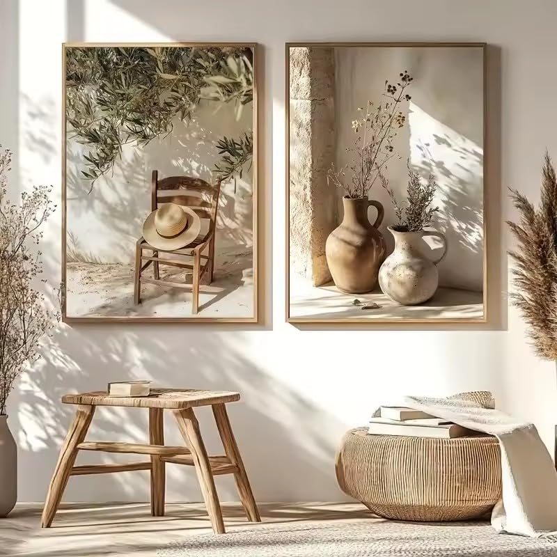Tableau méditerranéen haut de gamme cadre 60 x 90 cm en toile