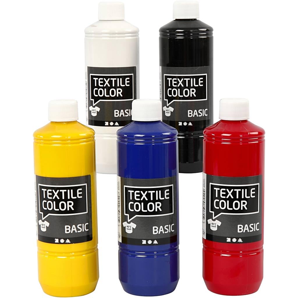 Color textil, colores primarios, 5 x 500 ml : Amazon.es: Hogar y cocina
