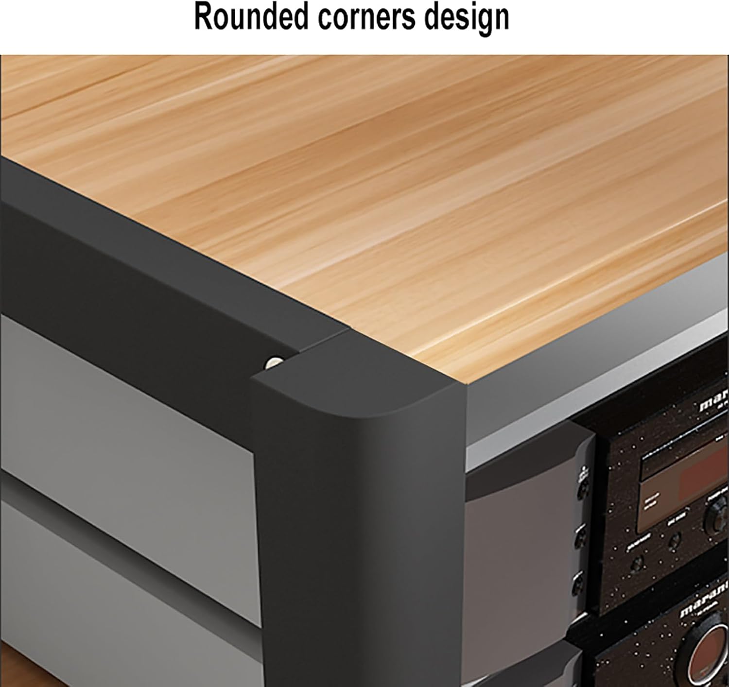 5-Tier Shelves Audio Video Media Stand, AV Component Media Stand, Audio Tower and Media Center, Modern AV Cabinet, for Stereo Component Storage (Color : A)