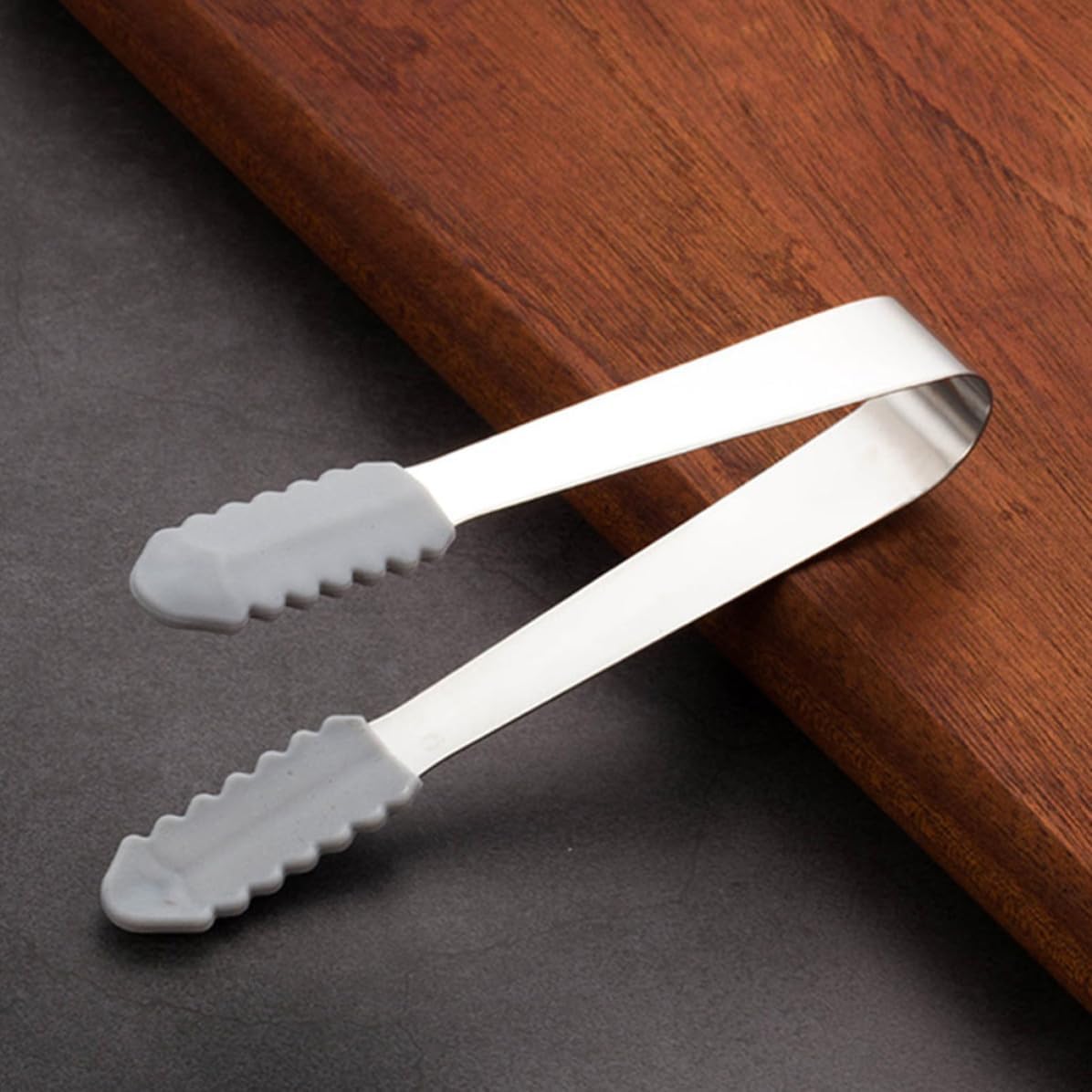 2pcs Stainless Steel Mini Ice Tongs for Sugar Cubes and Food