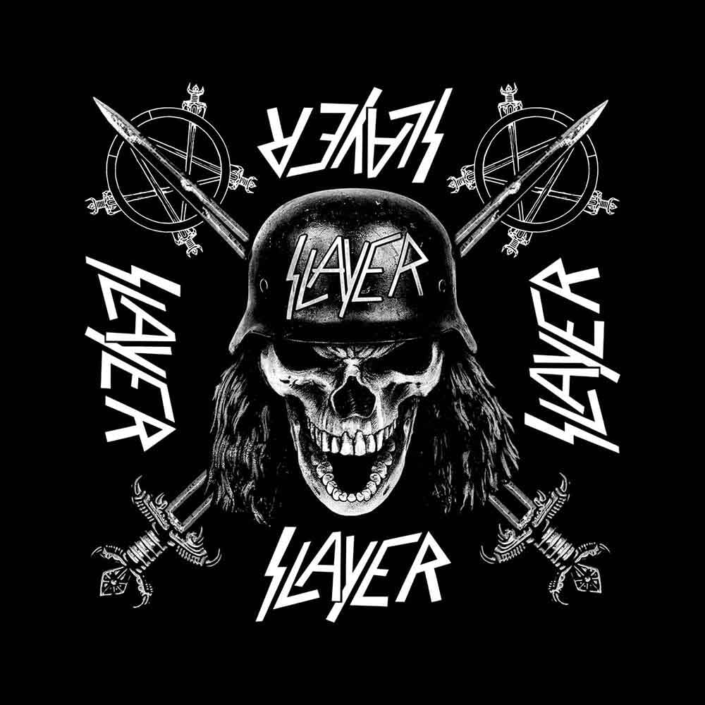 Slayer Bandana Wehrmacht Band Logo Official Black One Size