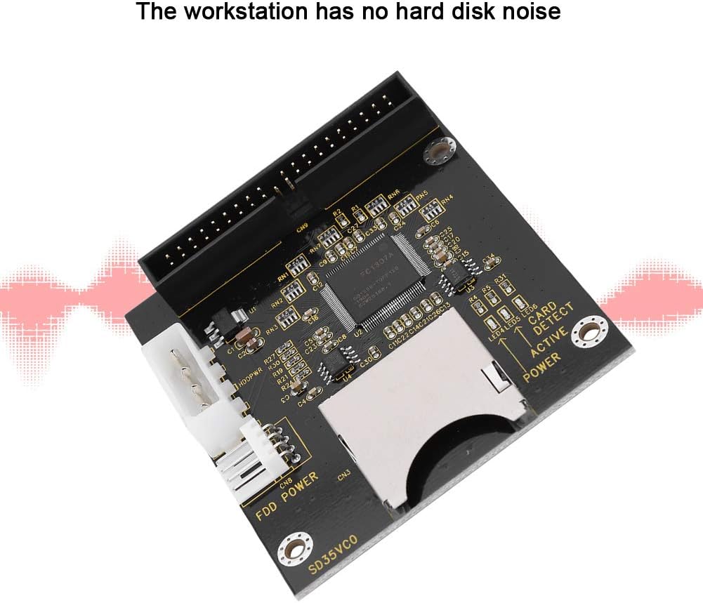 SUNGOOYUE SD to IDE Adapter, SD Memory Card to 3.5Inch 40Pin Male IDE Hard Disk Drive Adapter Secure Digital Converter