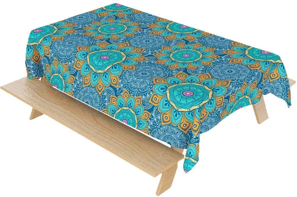Couverture de table bohème paon 180x270 cm grand tissu décoratif de qualité