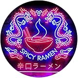 ADVPRO Spicy Dragon Ramen Japan Food Dual Color LED Neon Sign Blue & Red 12 x 8 Inches...