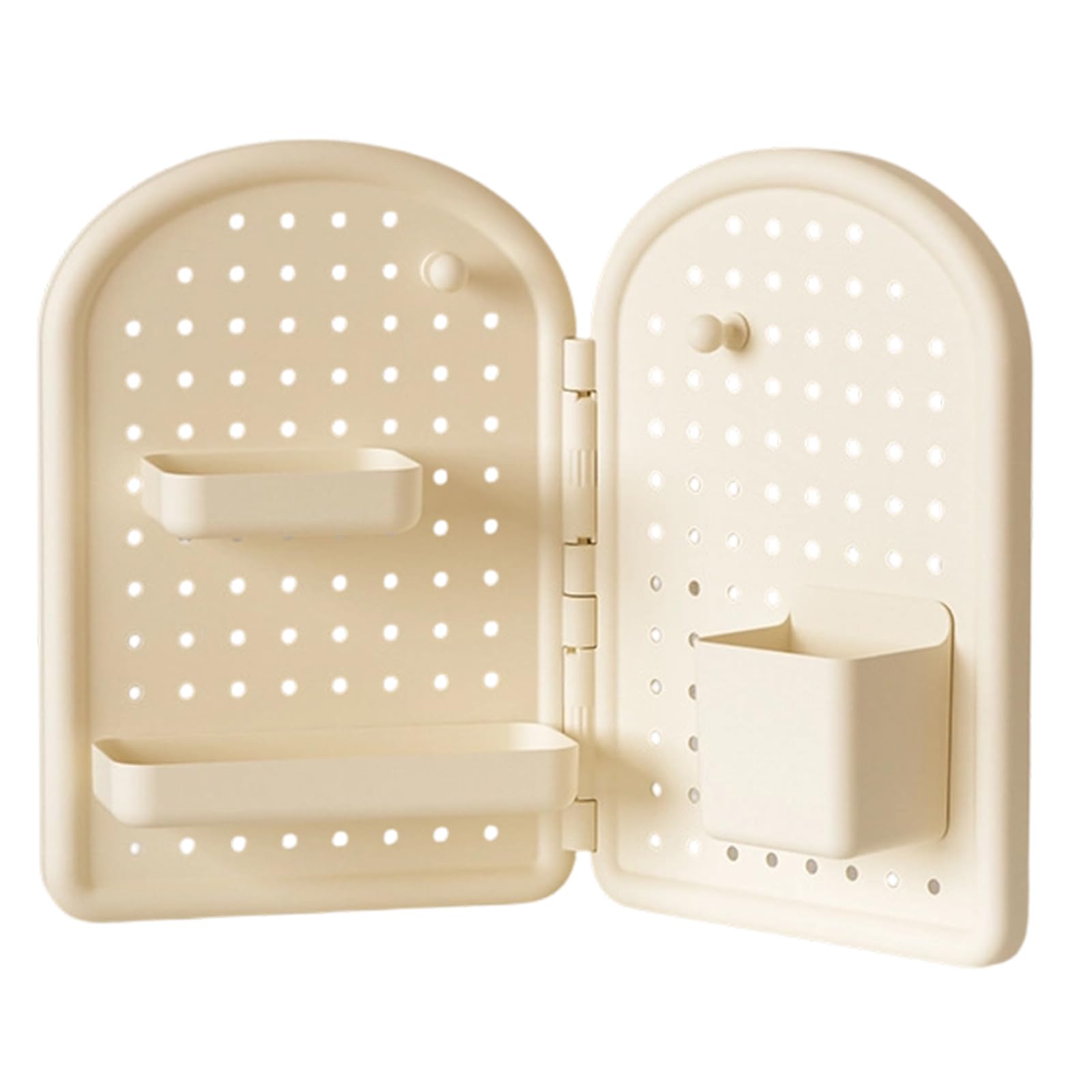 Jazuaiao Wall-Mounted Pegboard Shelf, Space-Saving Corner for Home Desks & Workspaces Pegboard Storage Systems