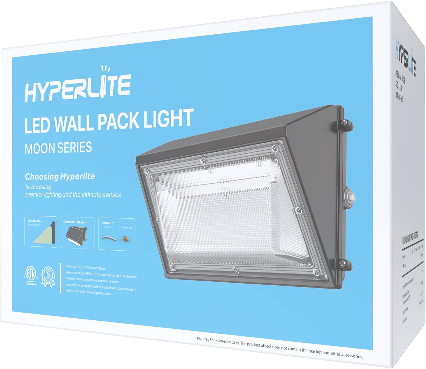 HYPERLITE 120W LED Wall Pack Light with Dusk-to-Dawn Photocell, Ideal Outdoor Security Lighting Commercial and Industrial LED Wall Lights for Parking lot Garage Warehouse Factory ETL Listed